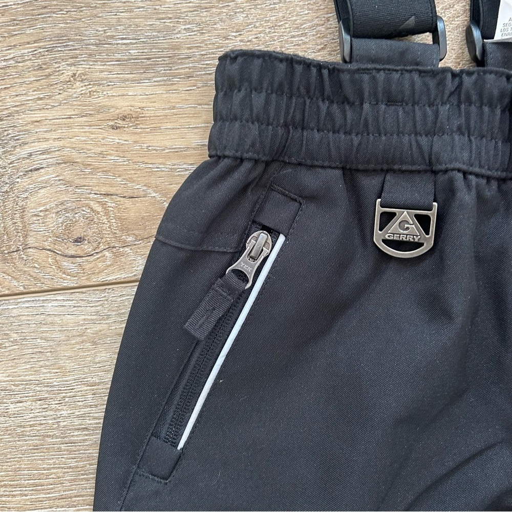 Gerry Outdoor Snow Bib Pants Unisex Sz‎ XS 4/5 Adjustable Straps Black NEW - Picture 5 of 11